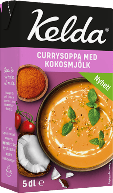 Huvudbild Kelda Currysoppa med kokosmjölk